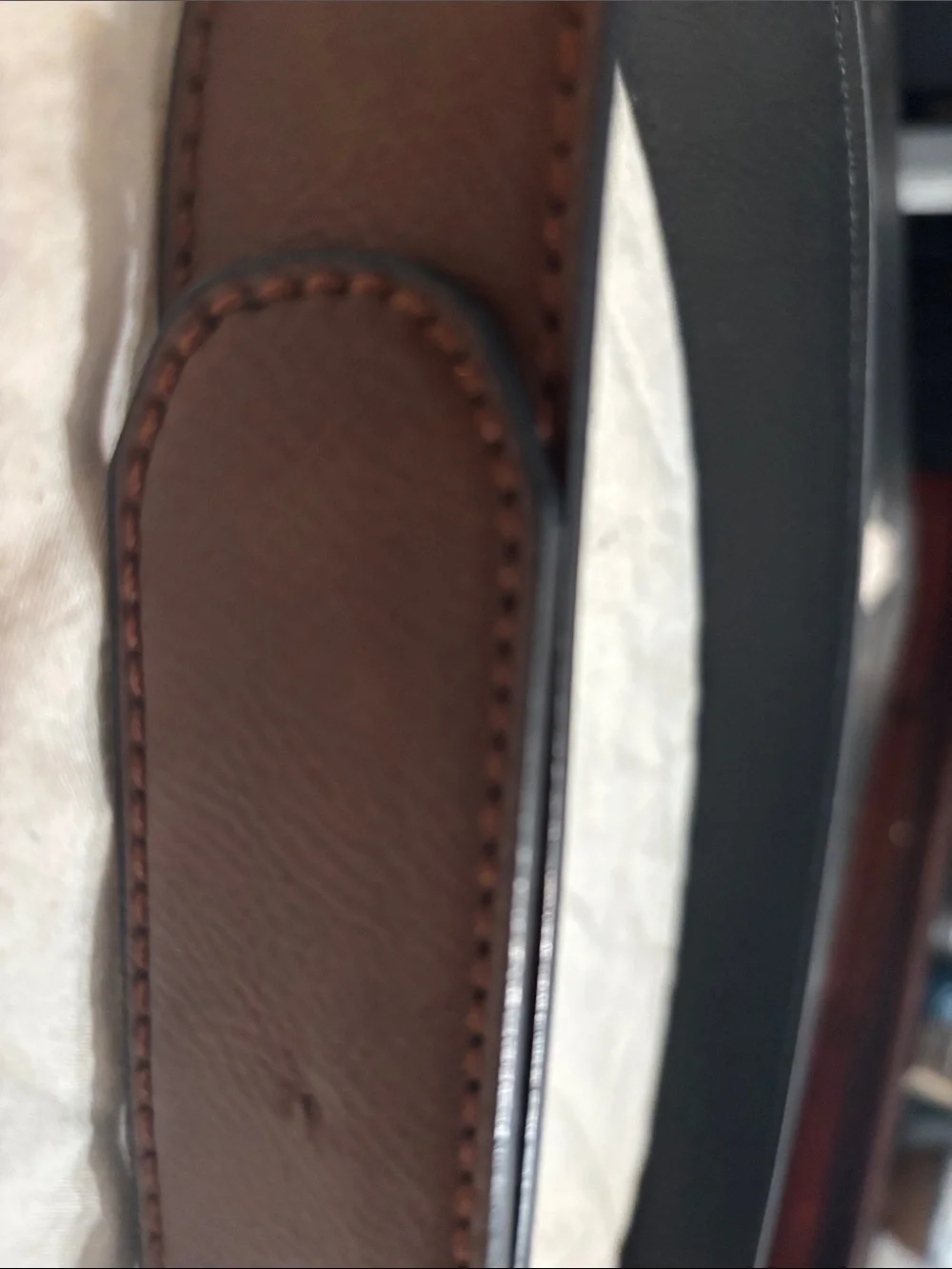 Levi's Brown Leather Belt with Matte Black Buckle